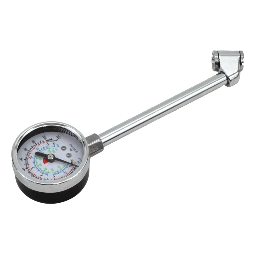 PG‑15 bar Tyre Pressure Gauge – Chrome Metal 0‑220 psi Pneumatic Dial