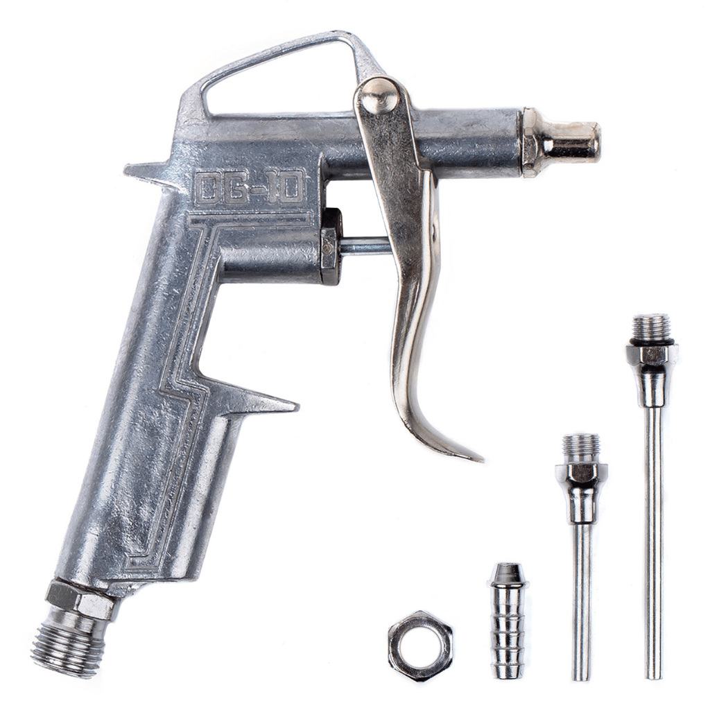 Pneumatic Air Duster Kit – 3 Nozzles & Adapters, 1/4″ Fitting, 1.2–3 Bar