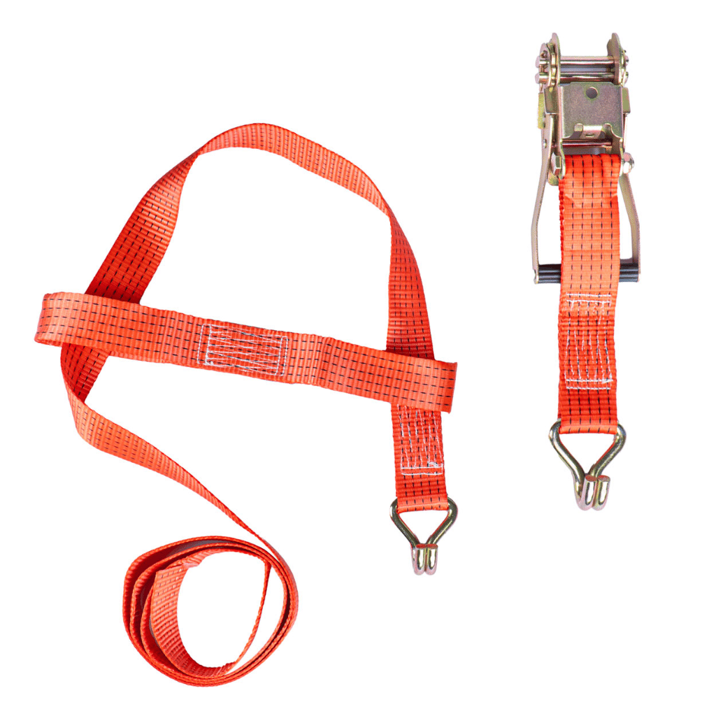 Ratchet Tie-Down Strap – Steel Claw Hooks, Trailer & Car Transport 5,000 kg 50 mm × 3 m