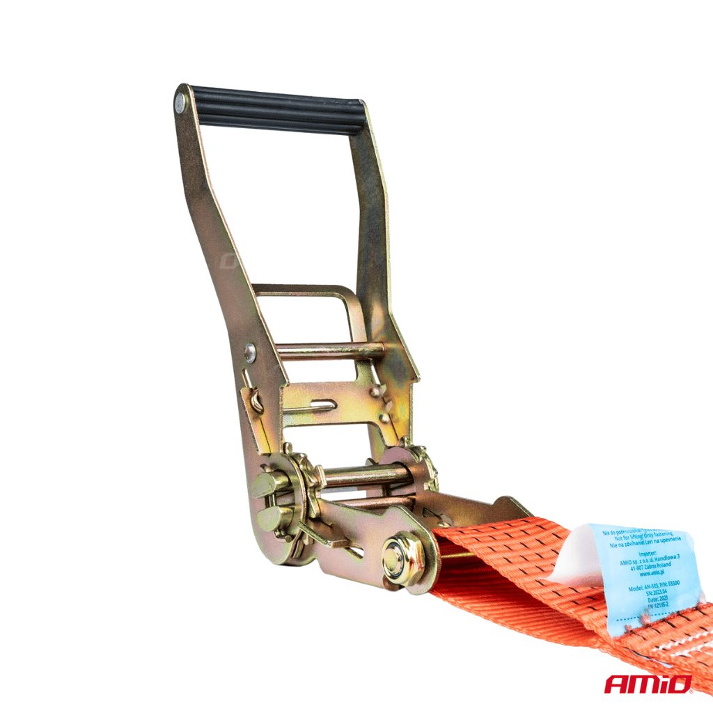 Ratchet Tie-Down Strap – Steel Claw Hooks, Trailer & Car Transport 5,000 kg 50 mm × 3 m