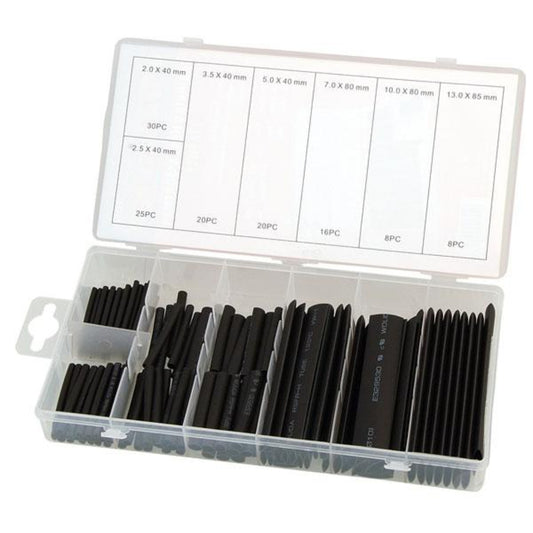 127-Piece Heat Shrink Tubing Assortment – Durable, Flame-Retardant, and Versatile Wire Insulation