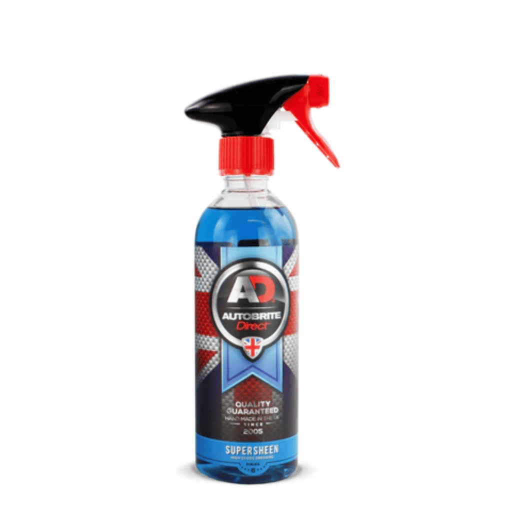 Autobrite Direct Supersheen 500 ml – High-Gloss Spray Dressing for Plastic, Vinyl & Rubber