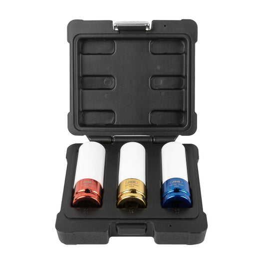 3-Piece 1/2'' Impact Socket Set – Protective Sleeves for Alloy Wheels