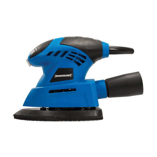 130 W Orbital Detail Sander – 140 mm Hook & Loop With Dust‑Extract Port