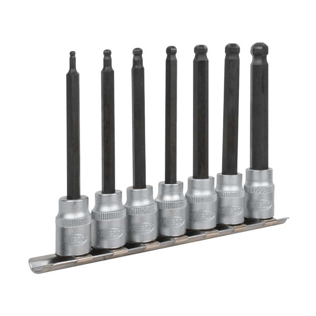 7‑Piece Allen Ball‑Pin Set (3/8″ Dr) – Cr‑V Long Reach Hex, Ball‑End Pins