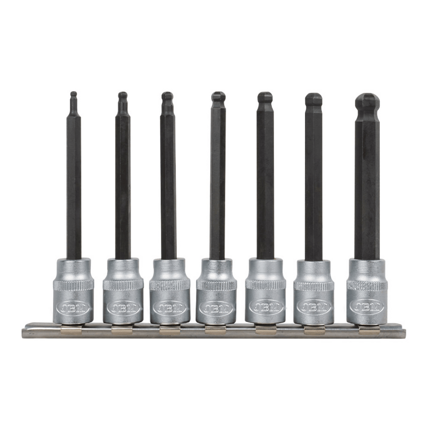 7‑Piece Allen Ball‑Pin Set (3/8″ Dr) – Cr‑V Long Reach Hex, Ball‑End Pins