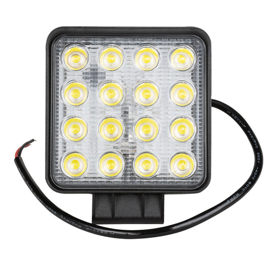 48W Square LED Work Light – 2,800 Lumens, IP67 Waterproof, Wide Voltage Range