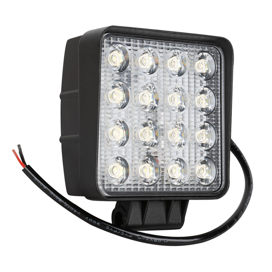 48W Square LED Work Light – 2,800 Lumens, IP67 Waterproof, Wide Voltage Range