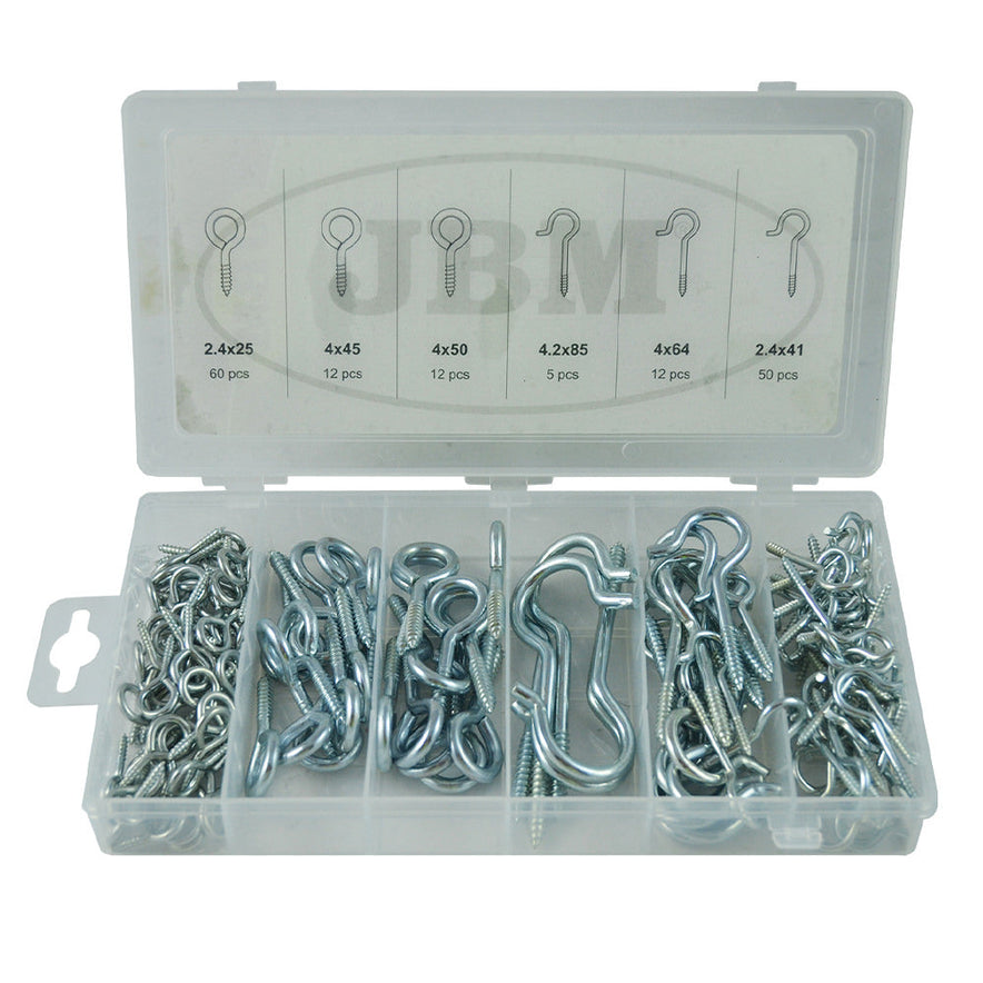 151-Piece Hook Screw Assortment – Durable Fasteners for Automotive & General Use