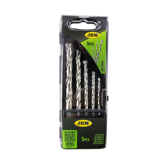 5-Piece Masonry Drill Bit Set Carbon Steel 4mm - 10mm