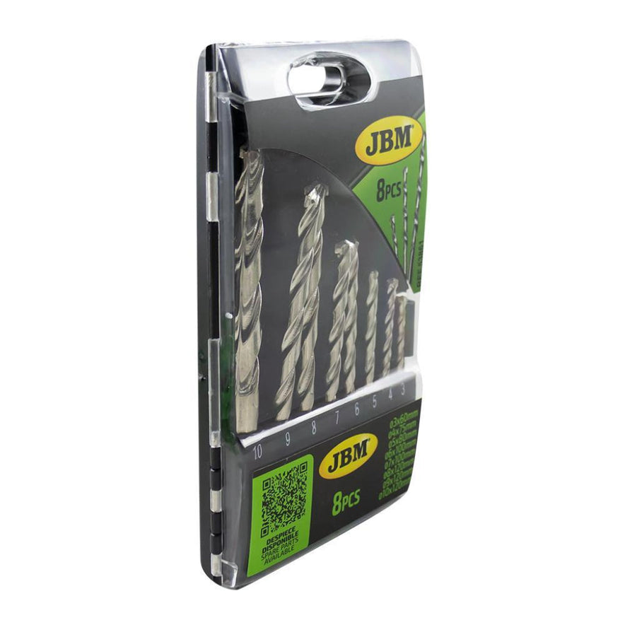 8-Piece Masonry Drill Bit Set (3-10mm) – Precision & Durability for Concrete & Brick