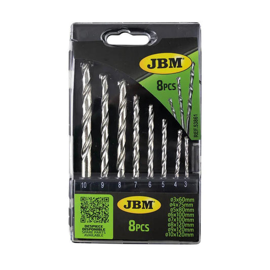 8-Piece Masonry Drill Bit Set (3-10mm) – Precision & Durability for Concrete & Brick
