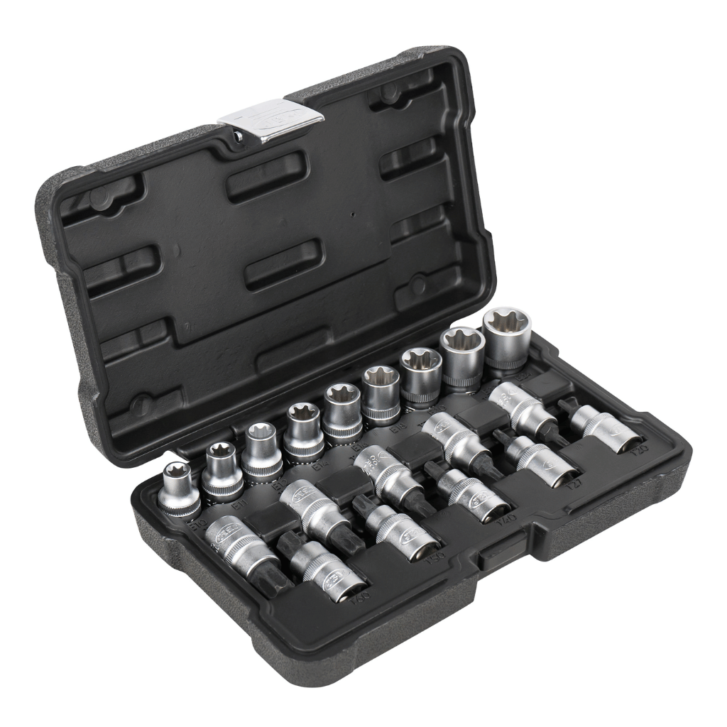 19-Piece 1/2'' Torx Socket & Bit Set – Durable & Versatile Tool Kit
