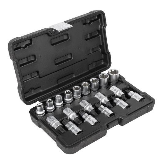 19-Piece 1/2'' Torx Socket & Bit Set – Durable & Versatile Tool Kit