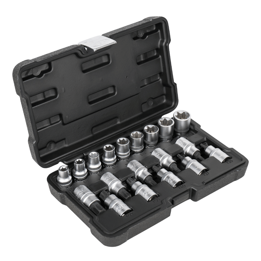 19-Piece 1/2'' Torx Socket & Bit Set – Durable & Versatile Tool Kit