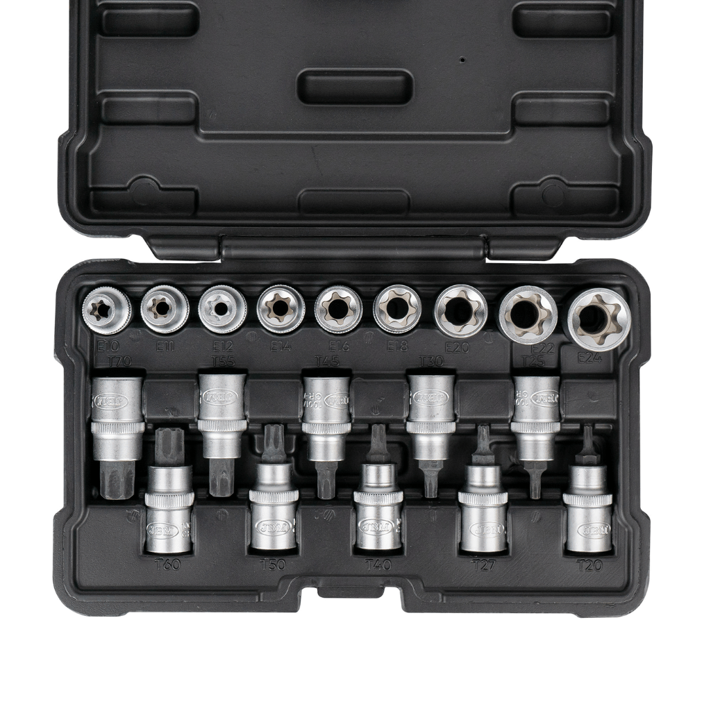 19-Piece 1/2'' Torx Socket & Bit Set – Durable & Versatile Tool Kit