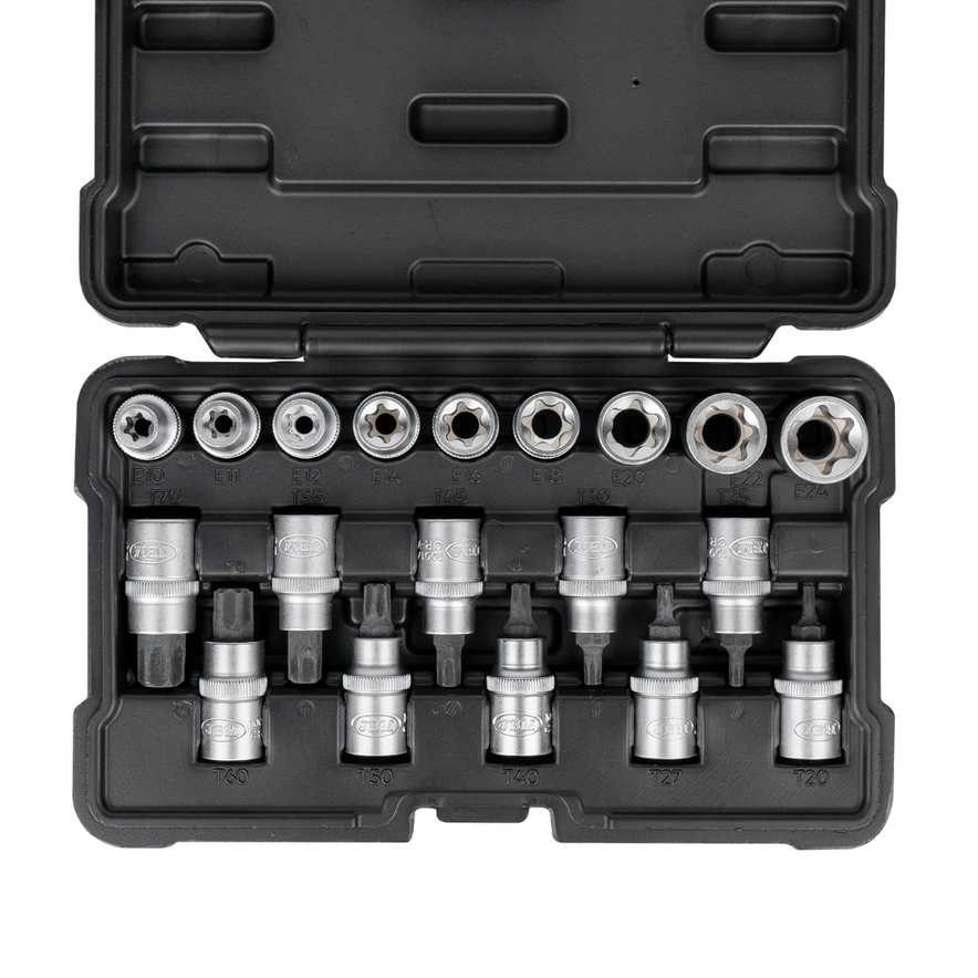 19-Piece 1/2'' Torx Socket & Bit Set – Durable & Versatile Tool Kit