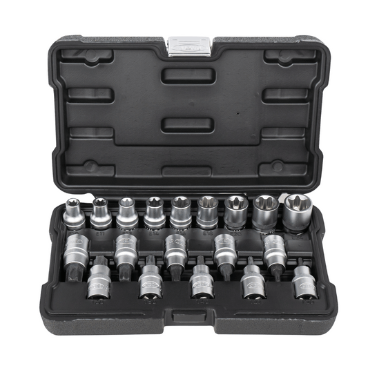 19-Piece 1/2'' Torx Socket & Bit Set – Durable & Versatile Tool Kit