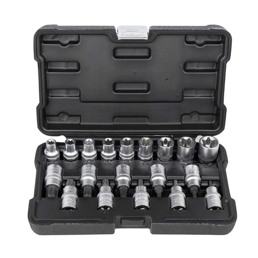 19-Piece 1/2'' Torx Socket & Bit Set – Durable & Versatile Tool Kit