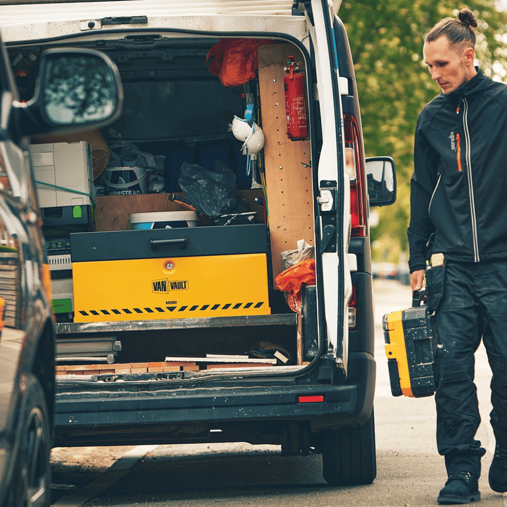 Van Vault Mobi Secure Tool Box with Docking Station – Compact Steel Vaultlock™, 32 kg