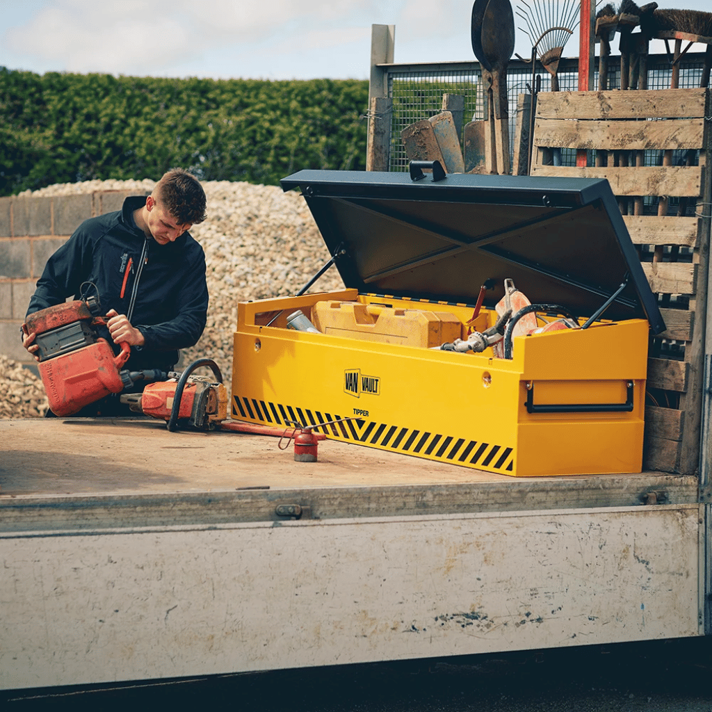 Van Vault Tipper Secure Tool Storage Box – 3 mm Steel, Vaultlock™ Disc Locks, 80 kg