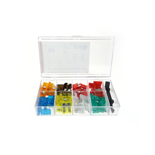 80-Piece Standard Car Blade Fuse Set – Comprehensive Assortment for Vehicle Electrical Protection