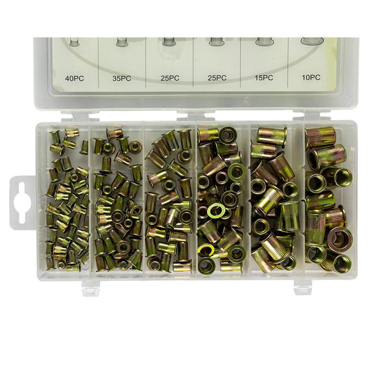 Zinc Knurled Rivet Nut Assortment (150 Pieces) – Versatile Fastening Solutions