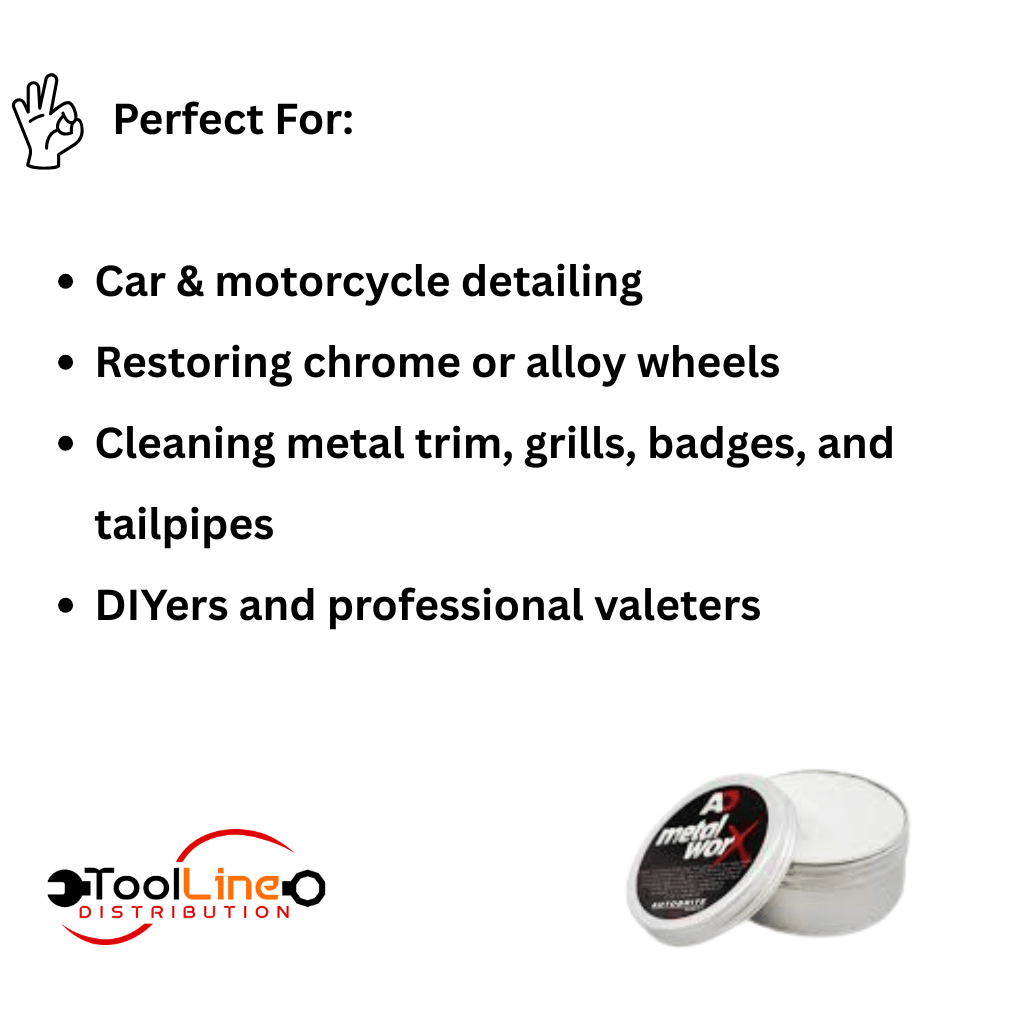Autobrite Direct MetalWorx Metal Cleaner & Polish 100 g – Chrome, Exhaust & Alloy Shine Paste