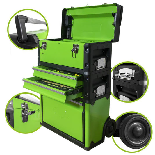 Modular Tool Box Trolley – Versatile 3-Module Stainless Steel Tool Storage Solution