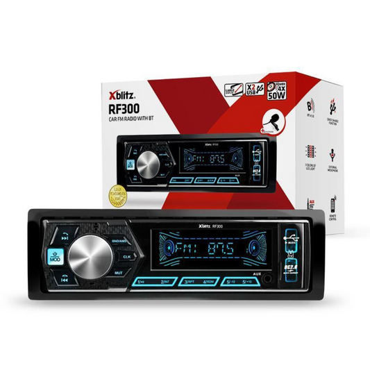 Xblitz RF300 – Car Radio with Dual USB Ports and Customizable LED Backlight