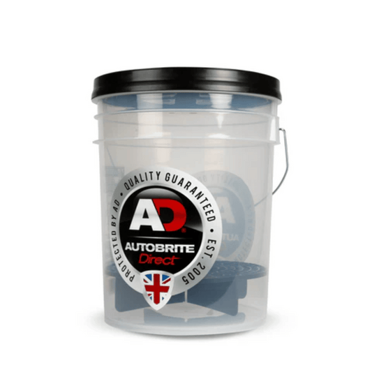 Autobrite Direct 20 L Clear Detailing Bucket Kit – Gamma Seal Lid & Dirt Guard