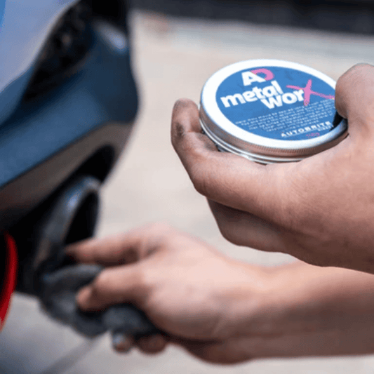 Autobrite Direct MetalWorx Metal Cleaner & Polish 100 g – Chrome, Exhaust & Alloy Shine Paste