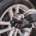 Contoured Trim & Tyre Dressing Waffle Applicator – Ergonomic Grip for Even Coverage