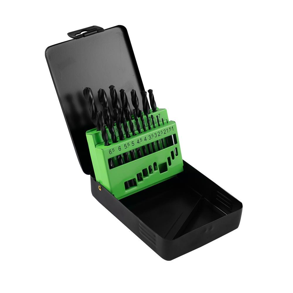 19-Piece HSS 4241 Twist Drill Set (1-10mm) – Precision and Durability for Metal Drilling