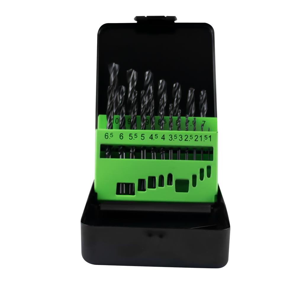 19-Piece HSS 4241 Twist Drill Set (1-10mm) – Precision and Durability for Metal Drilling