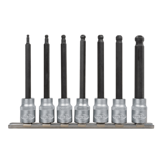7‑Piece Allen Ball‑Pin Set (3/8″ Dr) – Cr‑V Long Reach Hex, Ball‑End Pins
