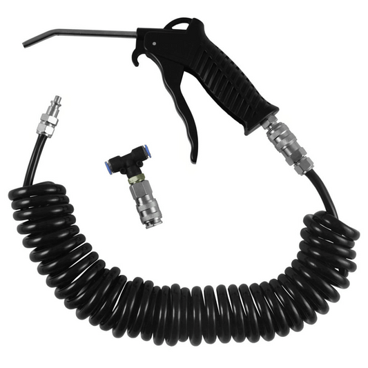 Air Blow Gun 3/8″ with 5 m Recoil Hose – PU Coil, Steel Nozzle