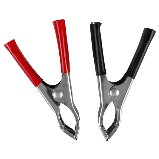 Set of 2 Electrical Clip Assortment – Crocodile Clips for Battery & Test Leads