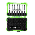 57-Piece Impact Bit Set with Quick-Change Adapter – S2 Steel, Black Finish
