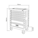 7 Drawer Tool Trolley Cabinet – Green And Black – Includes 172 Tools!