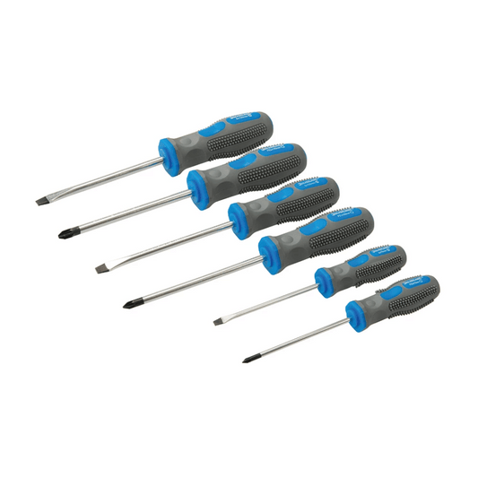6‑Piece General Purpose Screwdriver Set – Chrome Vanadium, Soft‑Grip Handles