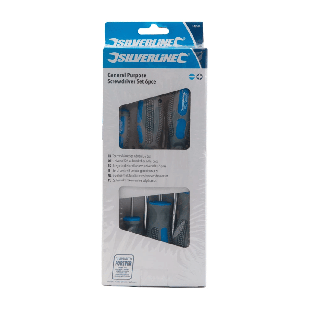 6‑Piece General Purpose Screwdriver Set – Chrome Vanadium, Soft‑Grip Handles
