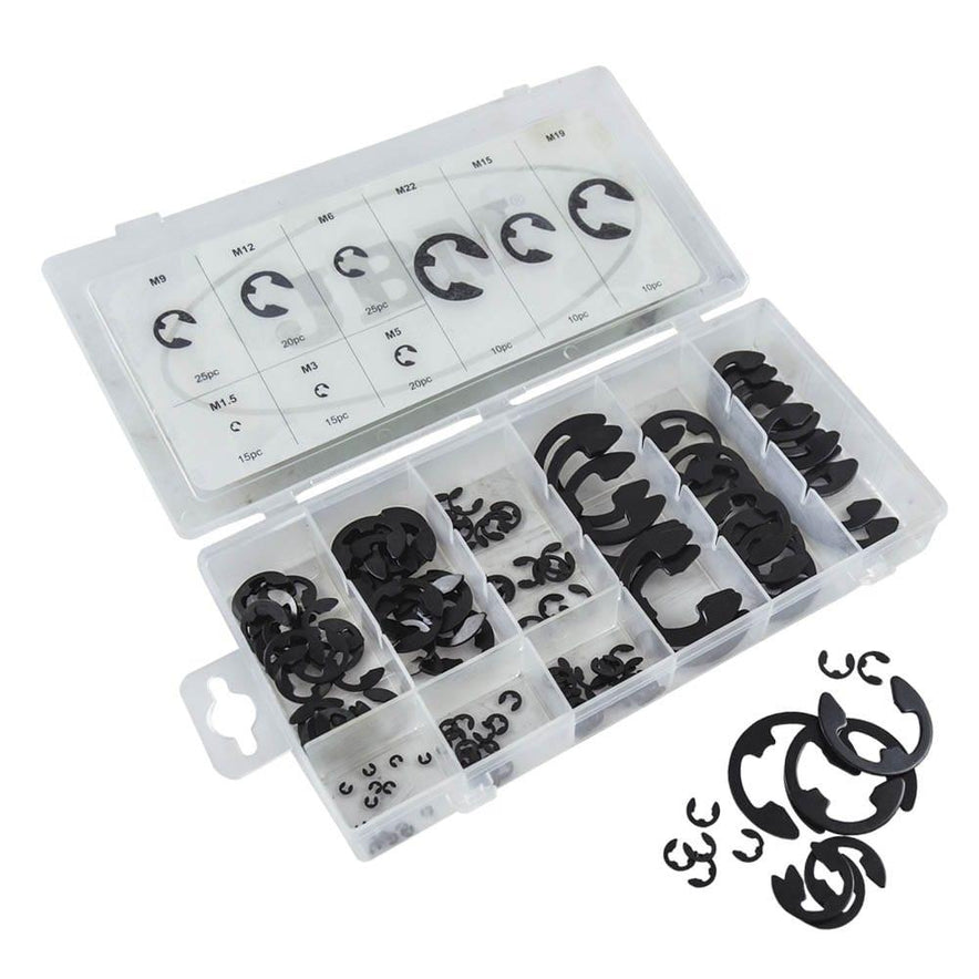 E-Circlip Assortment Kit (150 PCS) – Durable E-Clips for Mechanical Applications