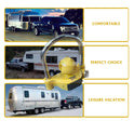 Trailer Titan Combination Hitch Lock fits 50mm couplings, with a yellow color for theft deterrence