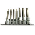 7-Piece Torx Bit Socket Set – Durable CrV Steel with 3/8" & 1/2" Drives