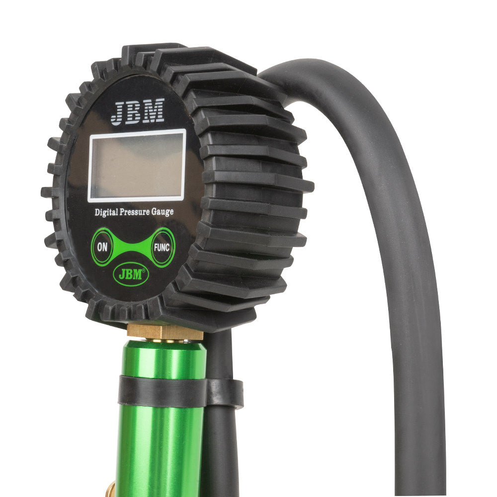 Tyre air inflator and pressure tester with digital gauge