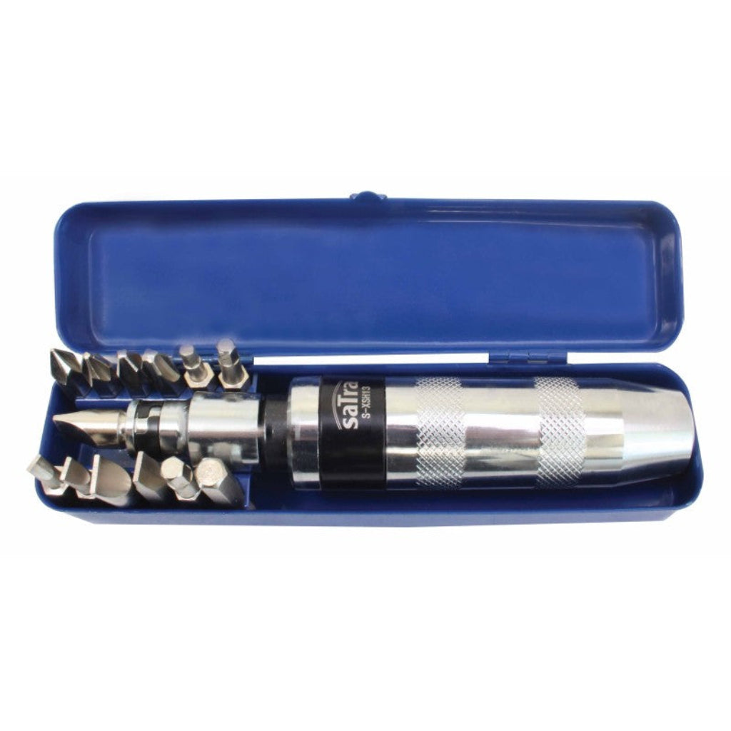 Heavy Duty 1/2in Hand Impact Screw Driver 13 Impact Screwdriver Bits In Case