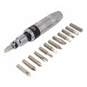 Heavy Duty 1/2in Hand Impact Screw Driver 13 Impact Screwdriver Bits In Case